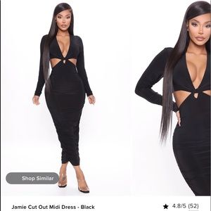 Open long sleeve dress